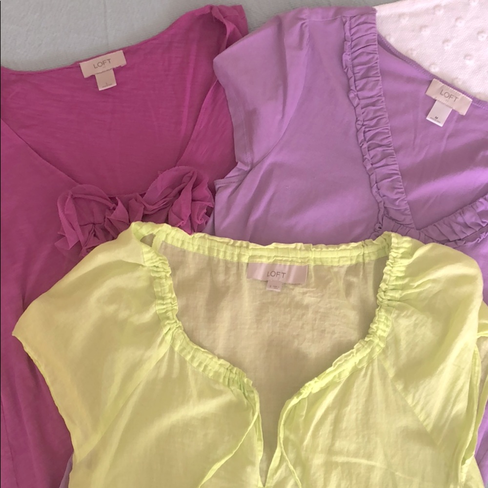 Lot of Ann Taylor Loft cotton T- 👚 shirts